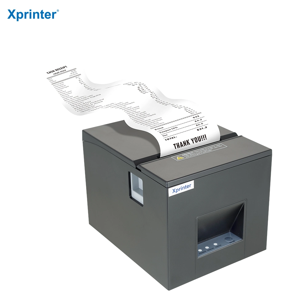 Xprinter XP-Q837L Высокоскоростной тепловой принтер чеков принтера POS черного цвета