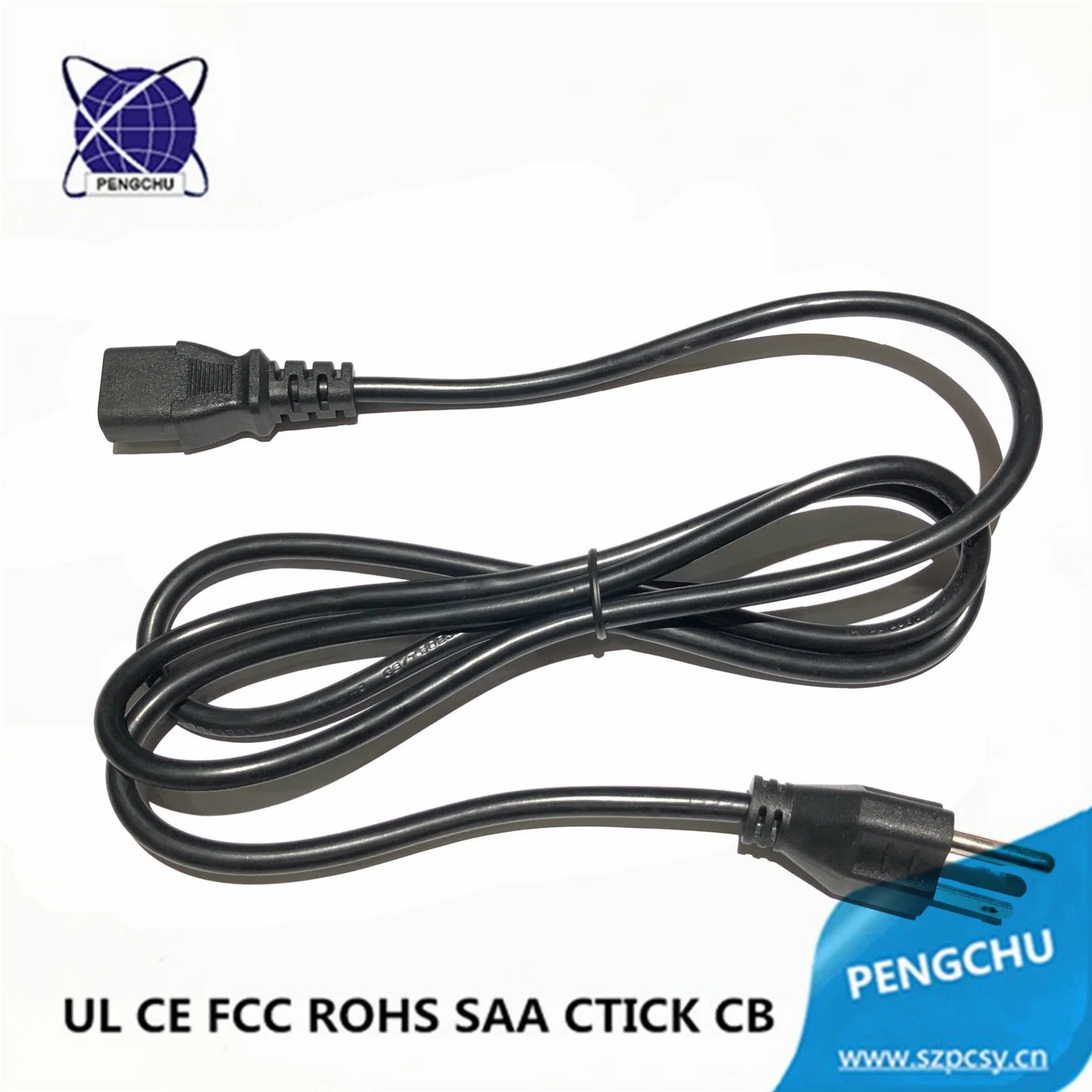 16awg/18awg/ 1m 2m 3m 5m us enchufe cable de alimentación de ca para el servidor de equipo