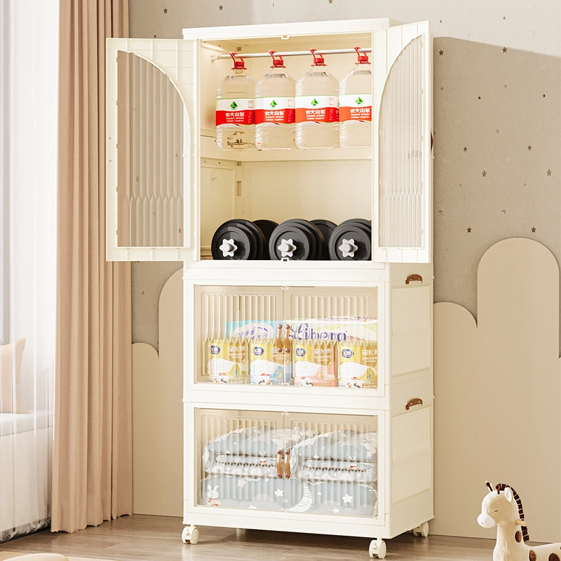 Benutzerdefinierte Mobile Storage Cabinet Organizer Moderne Schlafzimmer Faltbare Kunststoff Tragbar Baby Kleidung Schränke mit Rollen