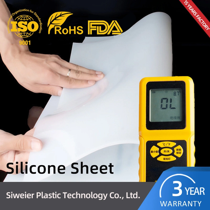 Factory Manufacture 2mm FDA Approved Soft Transparent Silicone Rubber Sheet