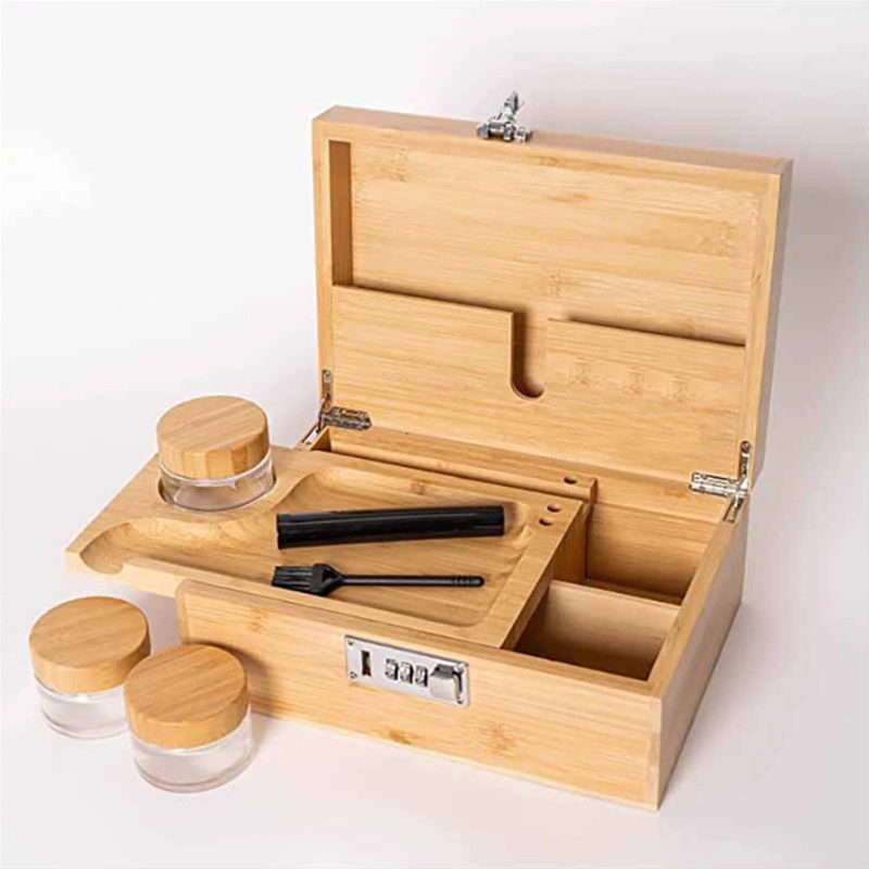 صندوق تغليف هدايا السجائر الخشبية المعبّرة ذات الجودة العالية علبة التدخين المخصصة لخشب السيجار تابكو