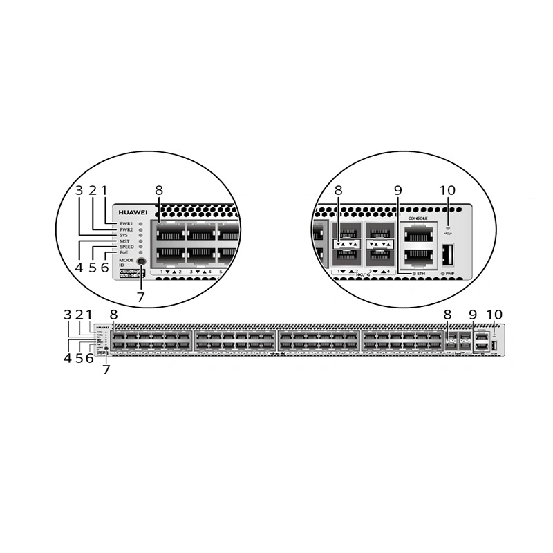 S5731-S48p4X S5731-S Serie 48*Poe+ 10/100/1000BASE-T Ports+4*10GE SFP+ Ports Netzwerk-Switch