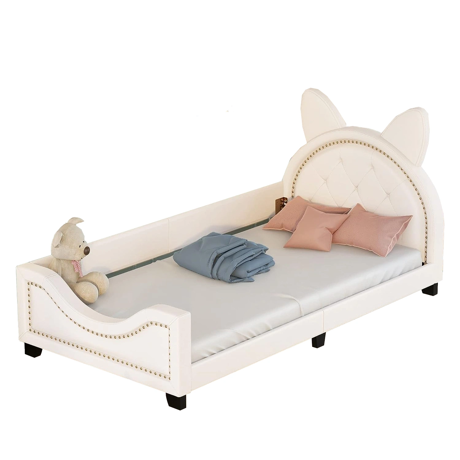 Manufacture Huayang Customized Luxury King Size Synthetic Wooden Children Kids Bedroom Bed