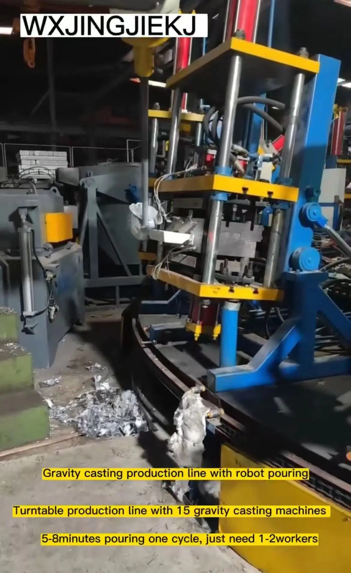 Easy-Operated Auto Parts Gravity Casting Production Line with Robot Pouring Aluminium