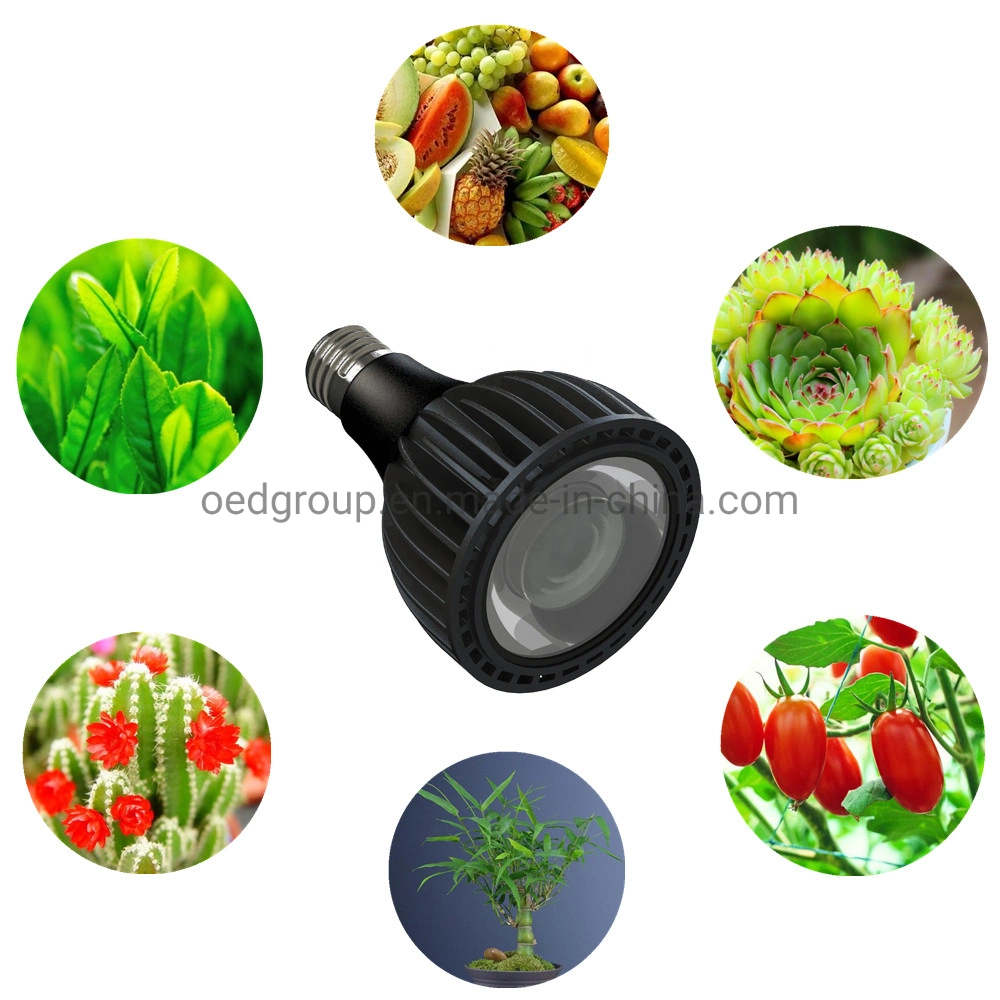 Aluminum Cooler Light E26 E27 20W 25W Long Neck PAR 30 400-780nm Plant Growing LED Bulb PAR30