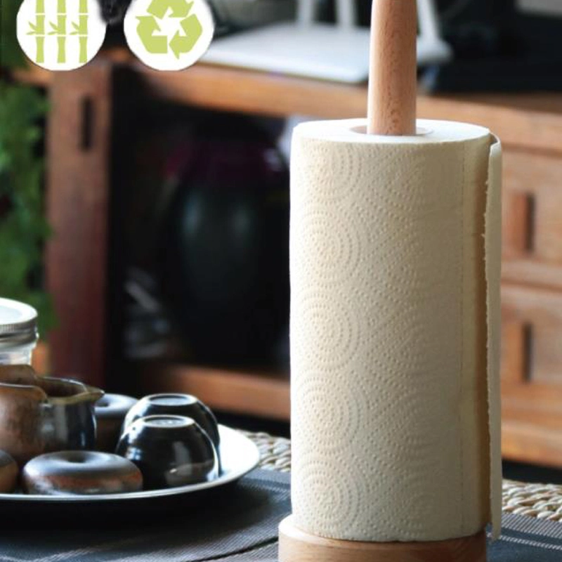 100% Bamboo Virgin Pulp Embossed Kitchen Tissue Paper Roll, strong Water Absorption Soft Bamboo Kitchen Paper Towel FDA&amp;CE&amp; ISO Factory Supply