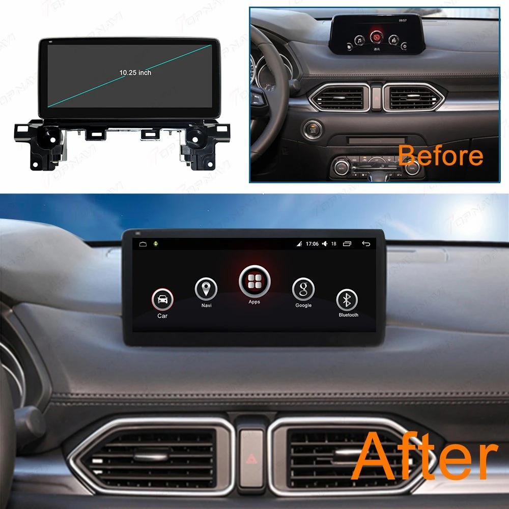 10.25 Inch for Mazda Cx5 Cx8 2017-2021 Dual System GPS Multimedia Player