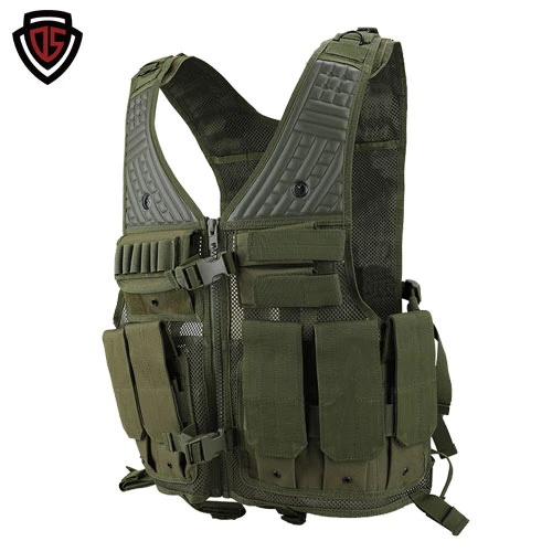 Double Safe Customize Mesh Breathable Hight Quality Outdoor Green Travelling Safety Tactical Combat Militray Vest