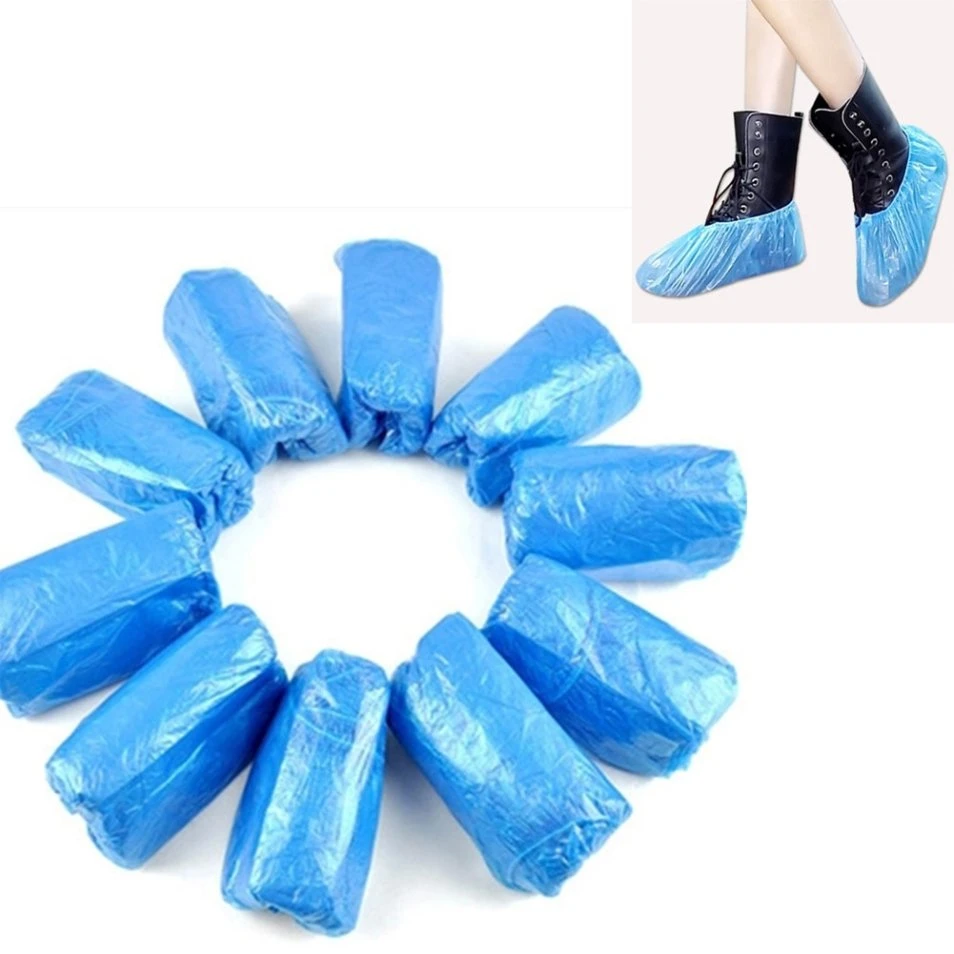 Disposable Antistatic Cleanroom Waterproof CPE Plastic Surgical Medical Non-Slip Boot Shoe Cover