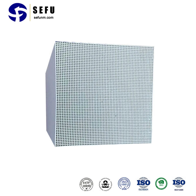 Sefu China Storage Media Fabricante Honeycomb Ceramic Heat Exchange Media Regenerador cerámico de panal para horno industrial