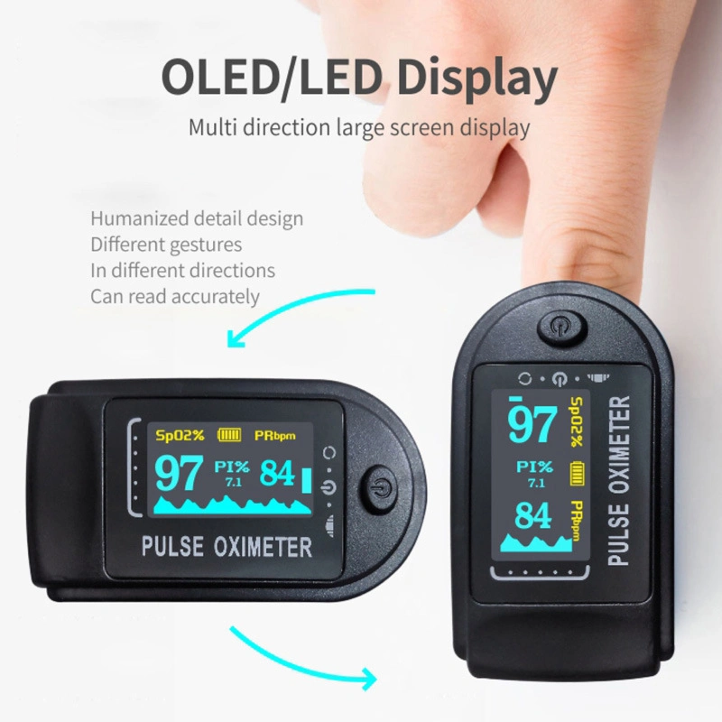 Finger Oximeter Digital Fingertip Pulse Oximeter Blood Oxygen Saturation Meter Finger SpO2 Pr Heart Rate Monitor Health Care