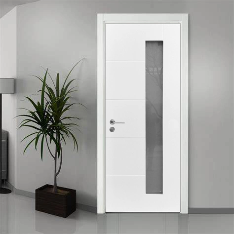 Luxury White Flat Flush Wooden Timber Door