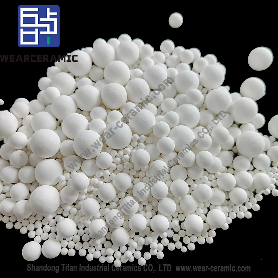 مواد دعم Alumina Ceramic Filler Ball Alumina Catalyst بحجم 10 مم للصناعة الكيميائية