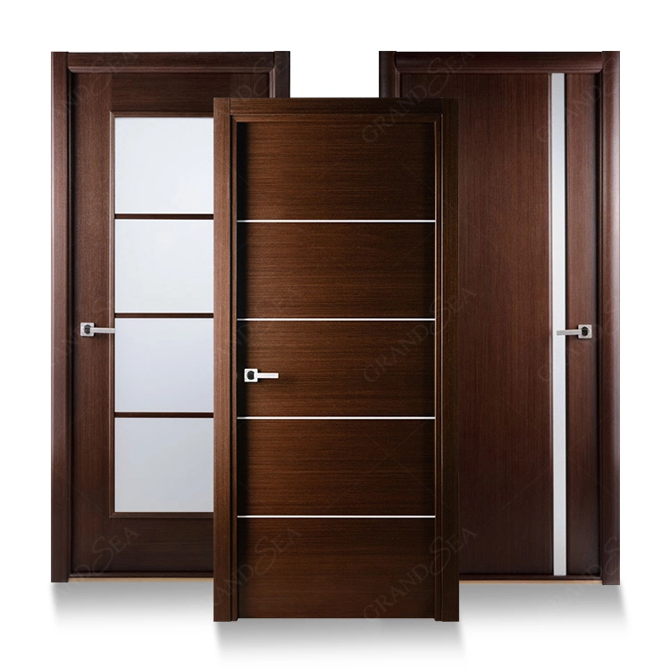 Modern Design Apartment Waterproof Prehung Interior Wooden HDF MDF PVC Toilet Bathroom Door