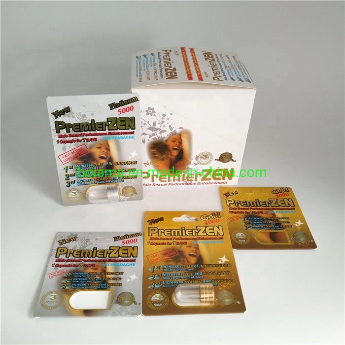 600K 700K Rhino Blíster Lenticular 3D Card para envases de píldoras de macho