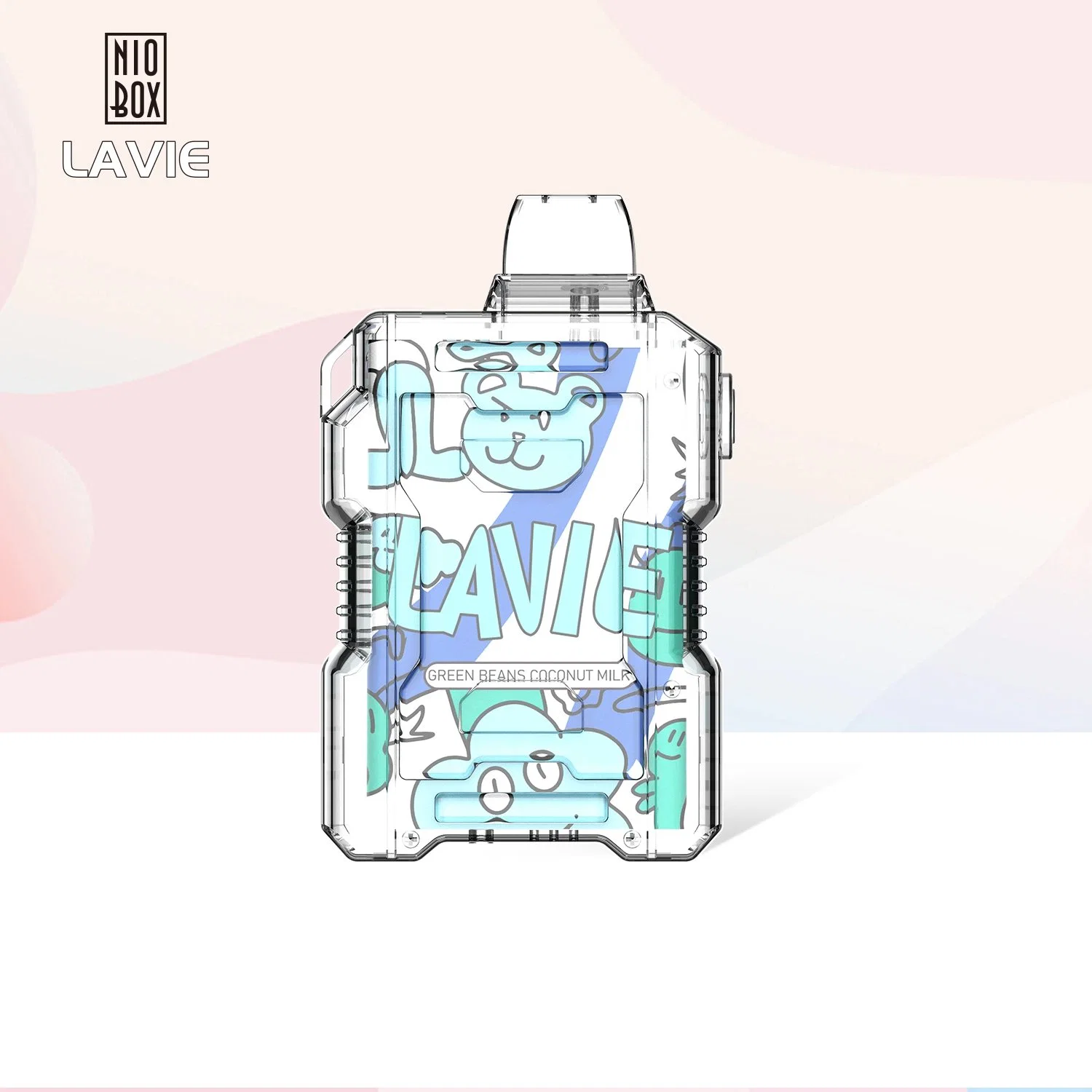 O Vaporizador descartável Lavie 9000 é o modelo original de design transparente Crystal Estilo de caneta