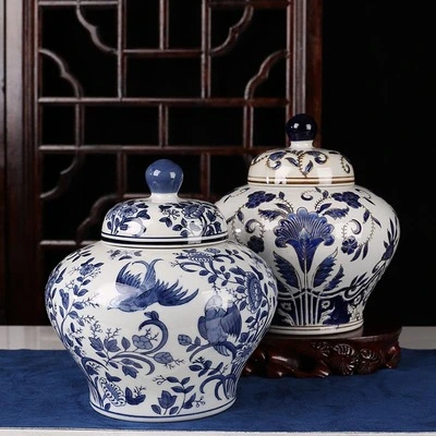 Venda por grosso de Antiguidades simples vasos de cerâmica Jingdezhen Moda moderna jarros decorativos