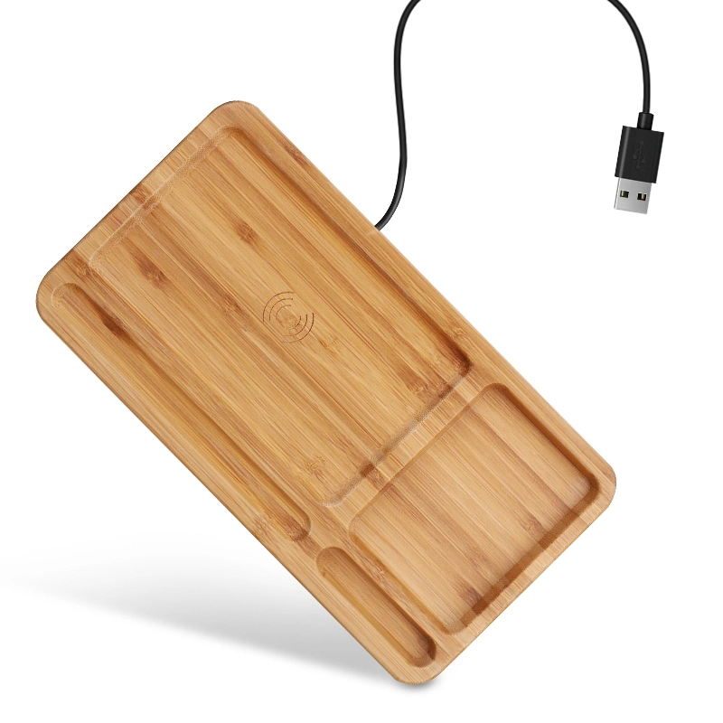 Dom populares Definir Bela Celular Universal Carregador Rápido 10W 9V Adaptador de madeira Bambu Carregador Sem Fio