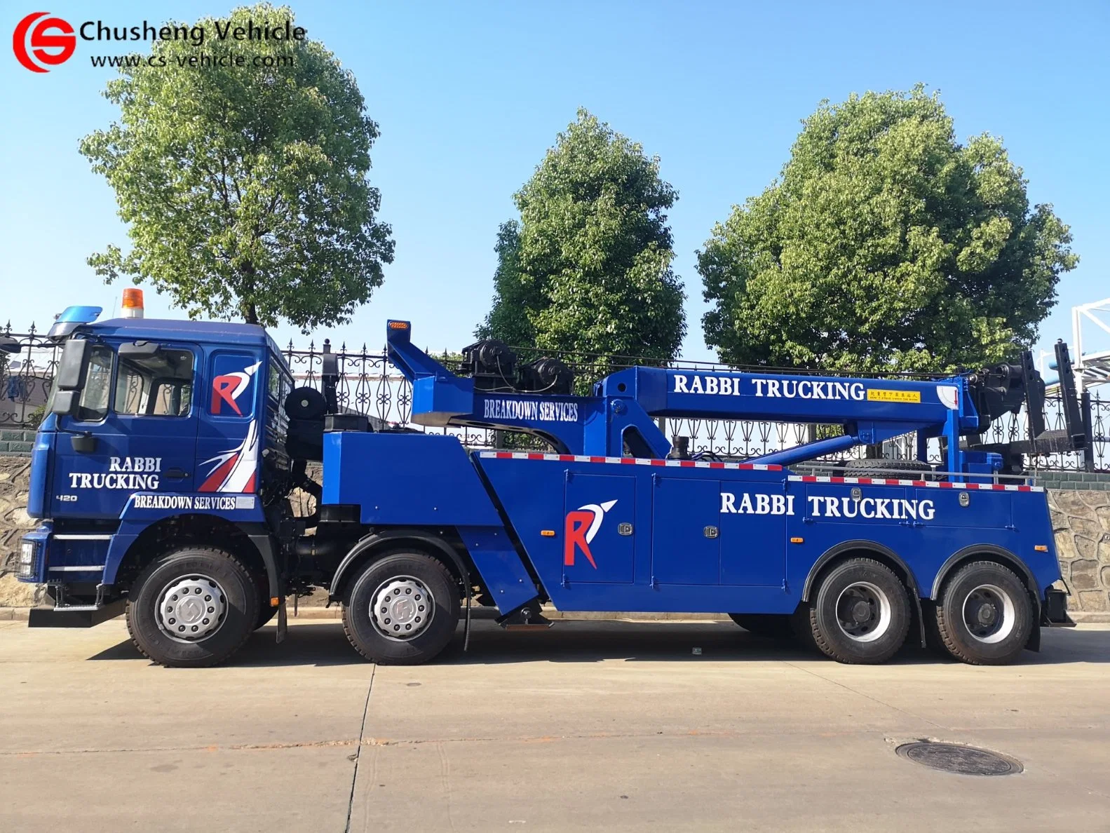 شاحنة سحب طريق الإنقاذ 420HP 30ton 50tons Road Rescue Towing Truck شاحنات سحب سيارات من Wrecker لزامبيا