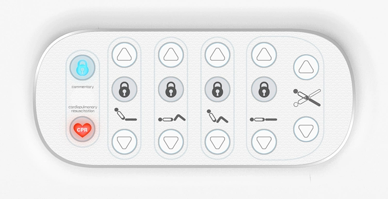 Hospital Siderail with Inserted Control Panel