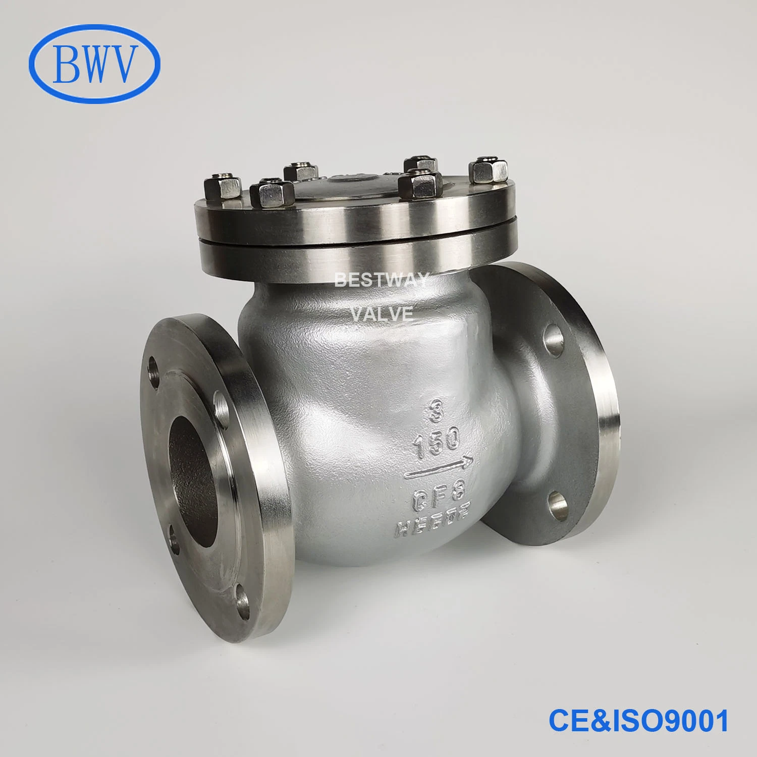 ANSI 150lb/300lb CF8 CF8m Flanged Swing Stainlss Steel Check Valve