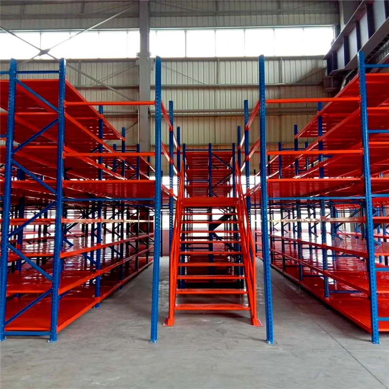 Powder Coated Metal Mezzanine Storage Racks Hot Sale