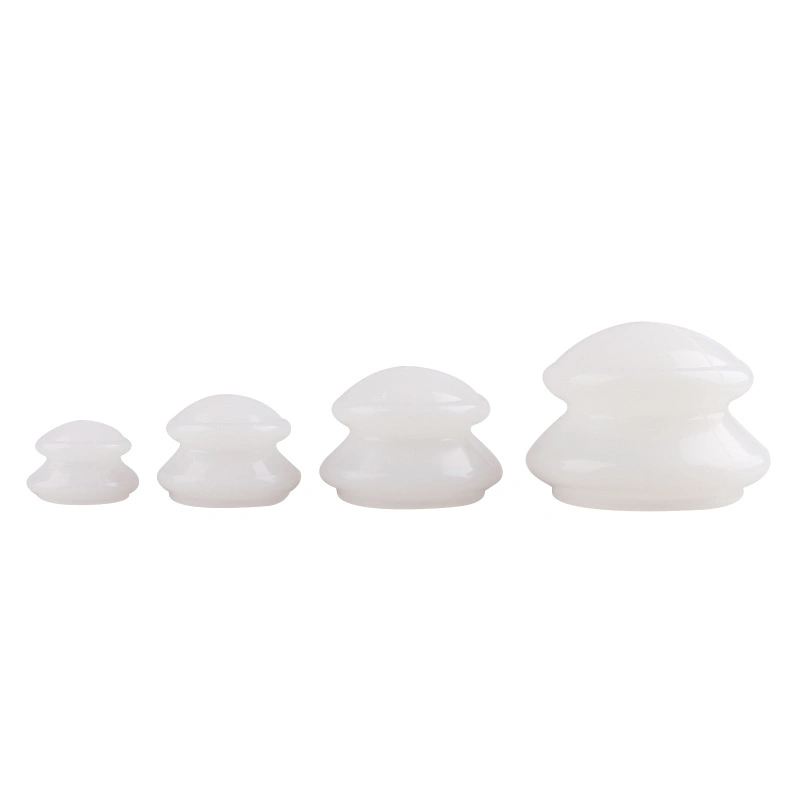 4PCS Moisture Absorber Anti Cellulite Vacuum Transparent Cupping Cup Silicone Body Massage Therapy Cupping Cup Set 4 Size