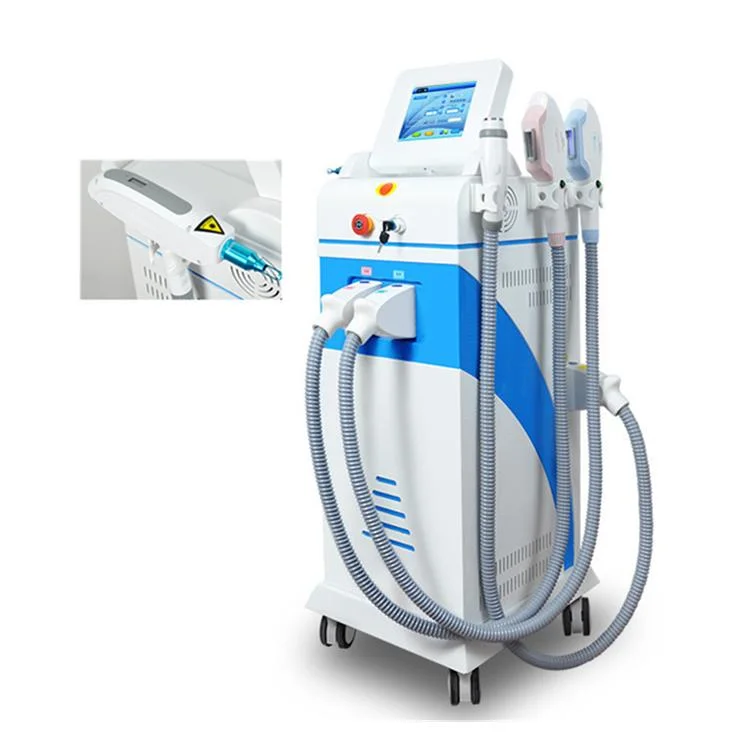 Mais recente 360 Magneto Opt IPL RF ND YAG Laser 4in1 Equipamento de beleza com depilação