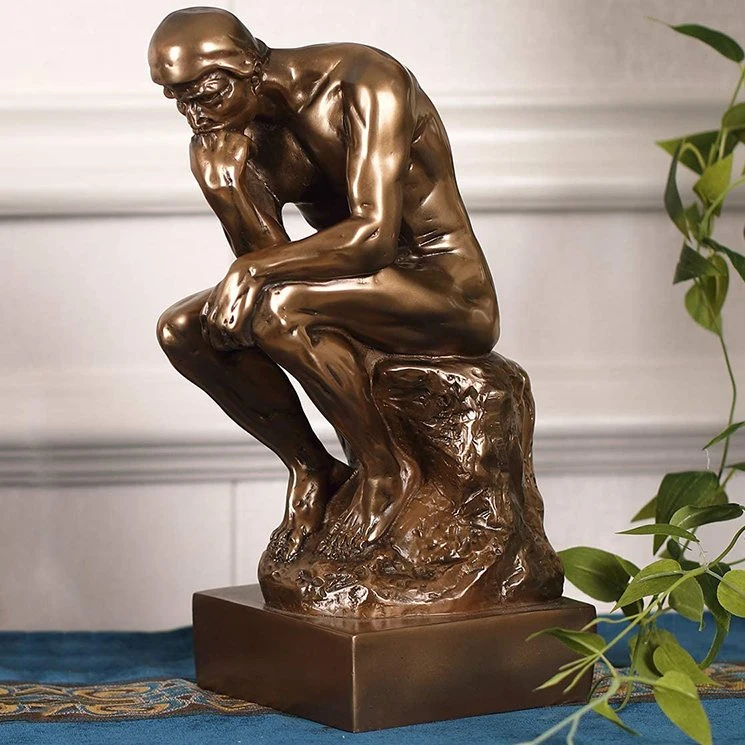 Custom High Quality Hand Polishing Bronze Figure The Thinker Sculpture