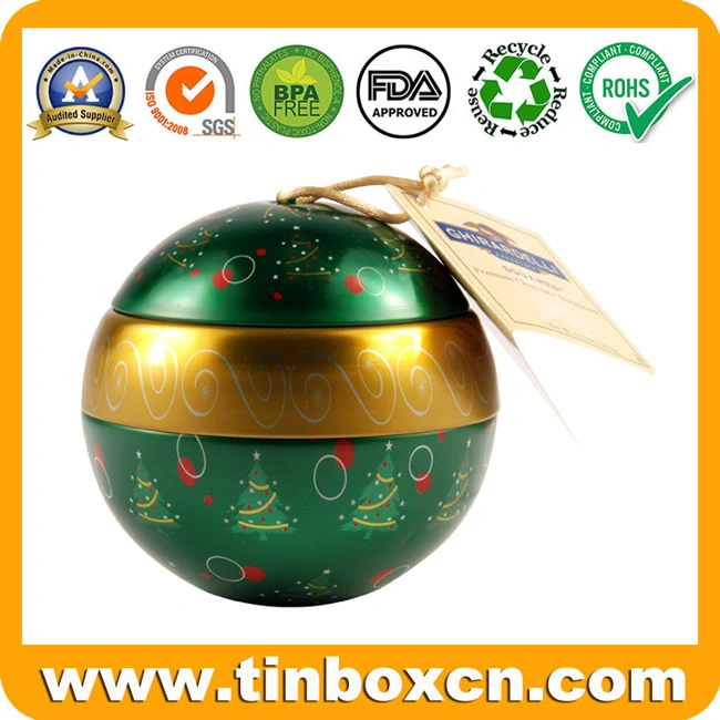 Small Metal Tin Ball with Diameter 70mm for Chocolate Candy