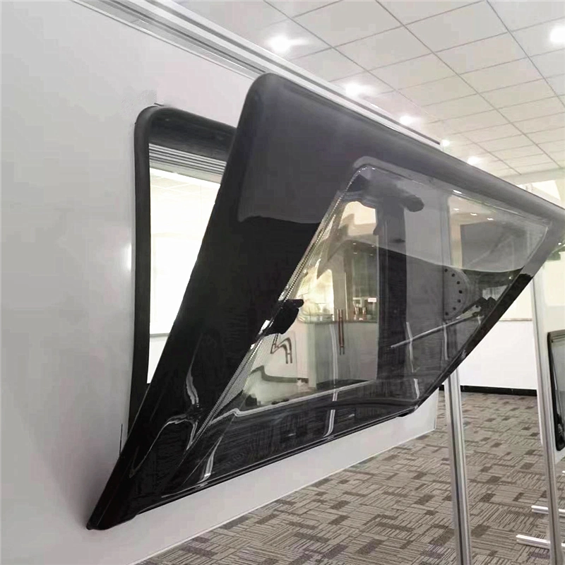 Maygood Mg18tw Curved Push out Awning Sunroof Front Roof Glass Window for Caravan RV Camper Trailer 900*600mm