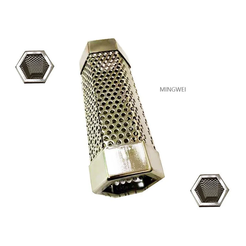 Mingwei 8 pouces Pellet Smoke tube Hexagon avec boîte Pellet tube fume transforme n'importe quelle grille en barbecue fumée Pellet, Pellet Smoke Box, Grilling Tools