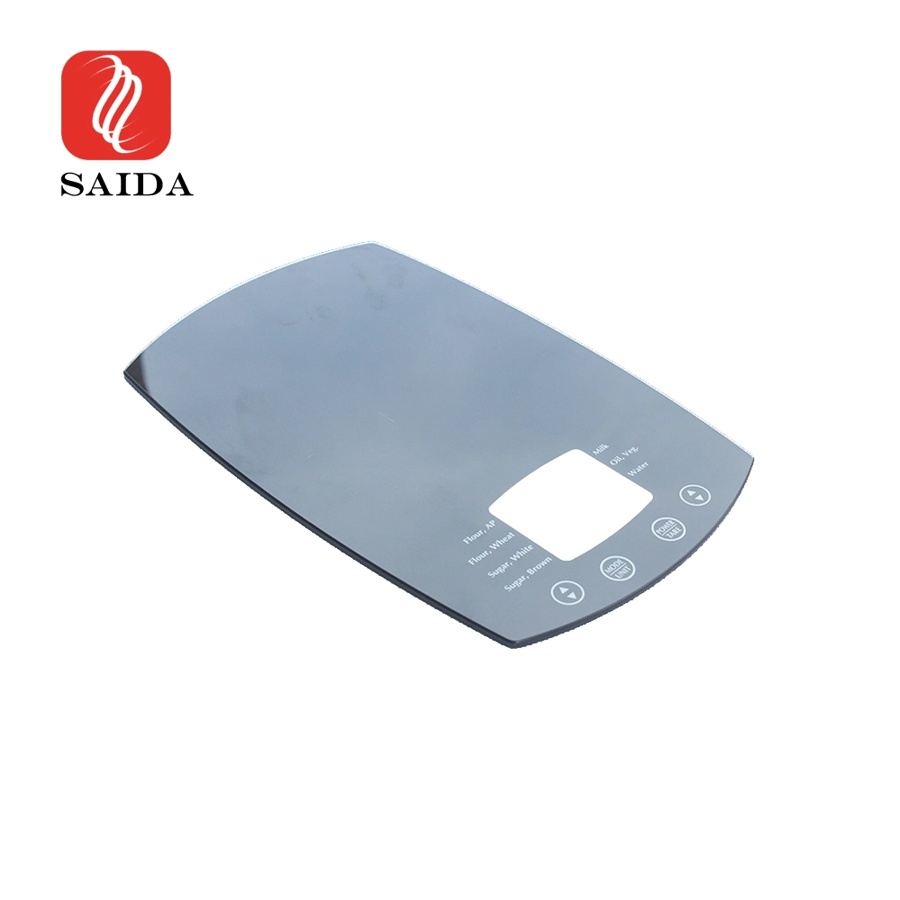 5mm 6mm Curved Toughened Hot Bent Tempered Glass with Hold Cut-out and Silkscreen Printing for Home Appliance