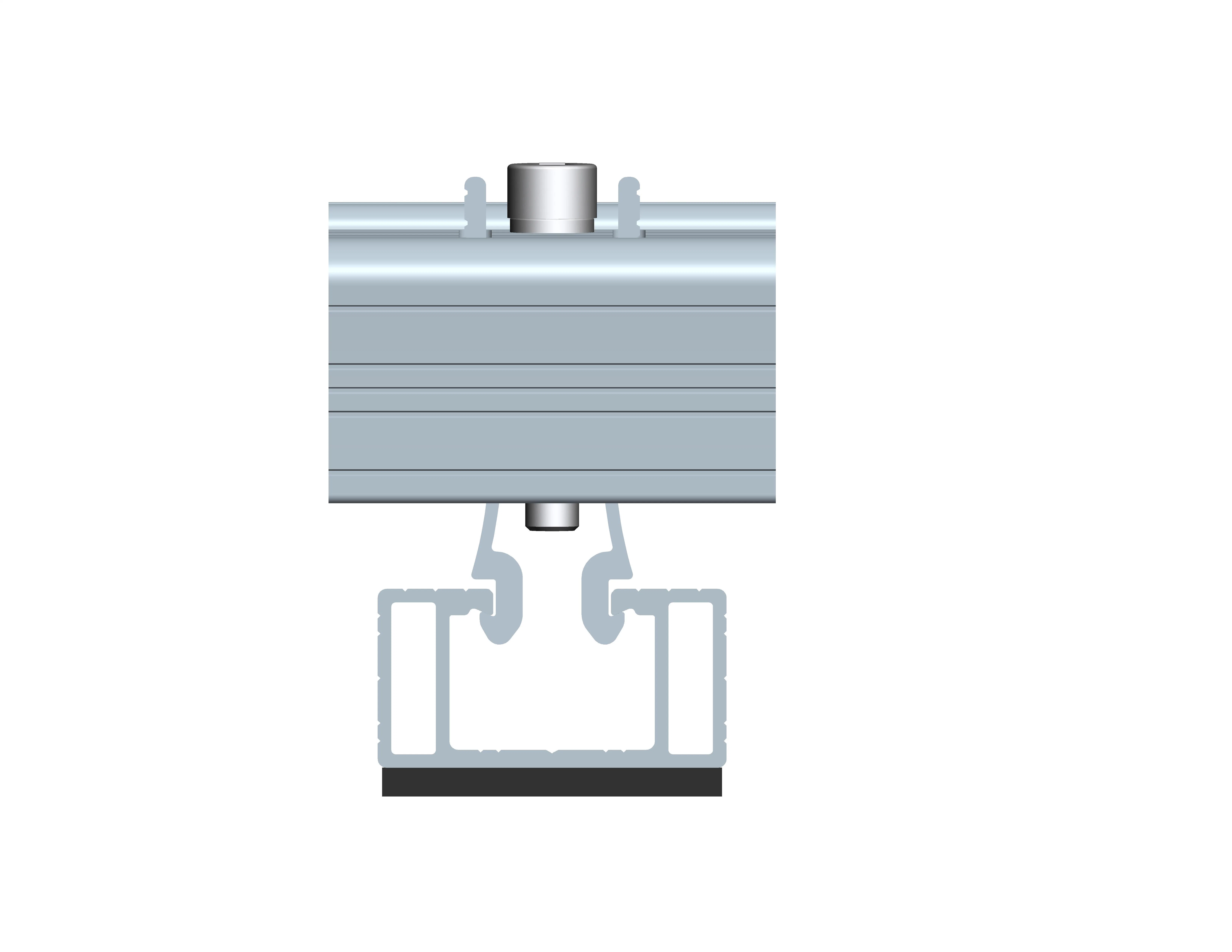 Pitch Metal Trapezoid Roof Photovoltaic Kit Solar Mounting Rail Extruded Mini Aluminum Profile