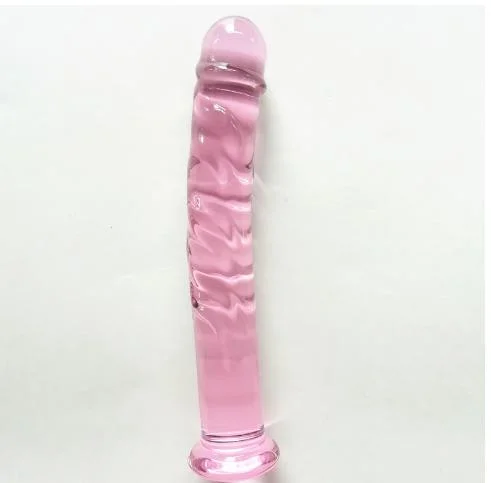 Puxar o vidro engastadas Dildo com vidro fêmea pénis e vidro Consolador sexo