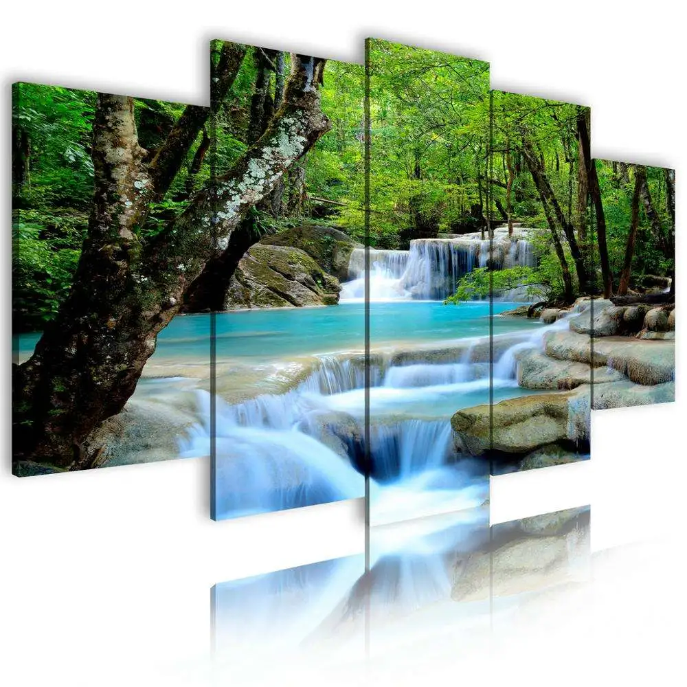 Wholesale/Supplier Wall Art Craft Landscape Prints Abstract Oil Decorative Waterfall Canvas Painting