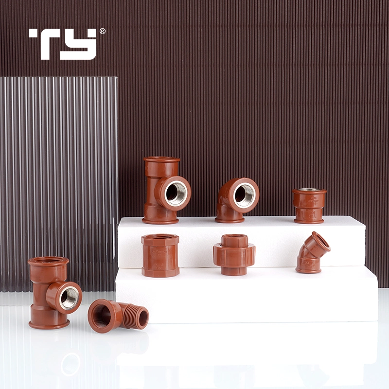 All Size Brown Colors Pph Tube Pipe 1/2 3/4 Inch Pph Pipe Fitting