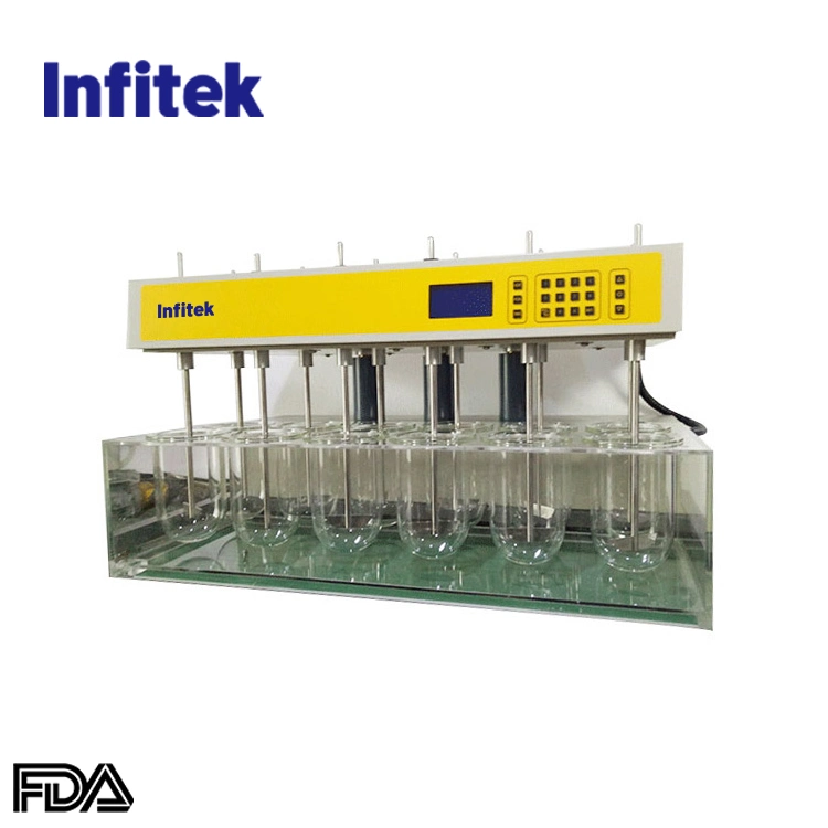 Infitek Automatic 12 Basket Double-Functional Model Dissolution Tester with Certified