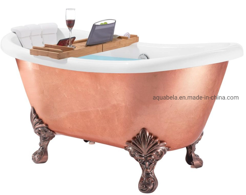 2020 Aquabela Ce/Cupc Luxury Acrylic Purple Bronze Color Soaking Clawfoot Bathroom Bathtub (JL6905)