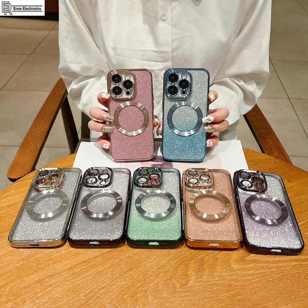 New Fashion Glitter Anti-Scratch Soft Cover TPU Phone Cover Colorful Magnetic Mobile Phone Case for iPhone 11 /12 /13promax