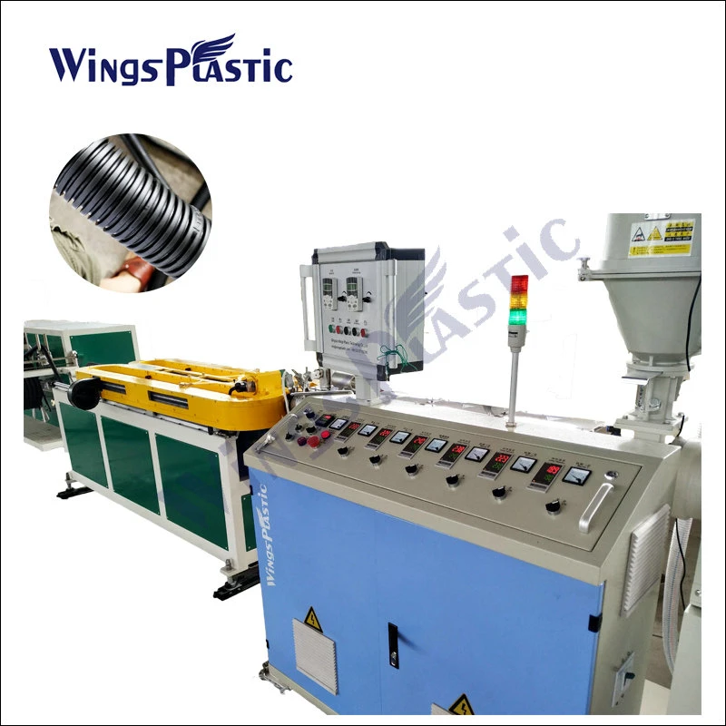 Flexible Plastic Pipe Making Line PE PP Single Wall Corrugated Plastic Pipe Extruder