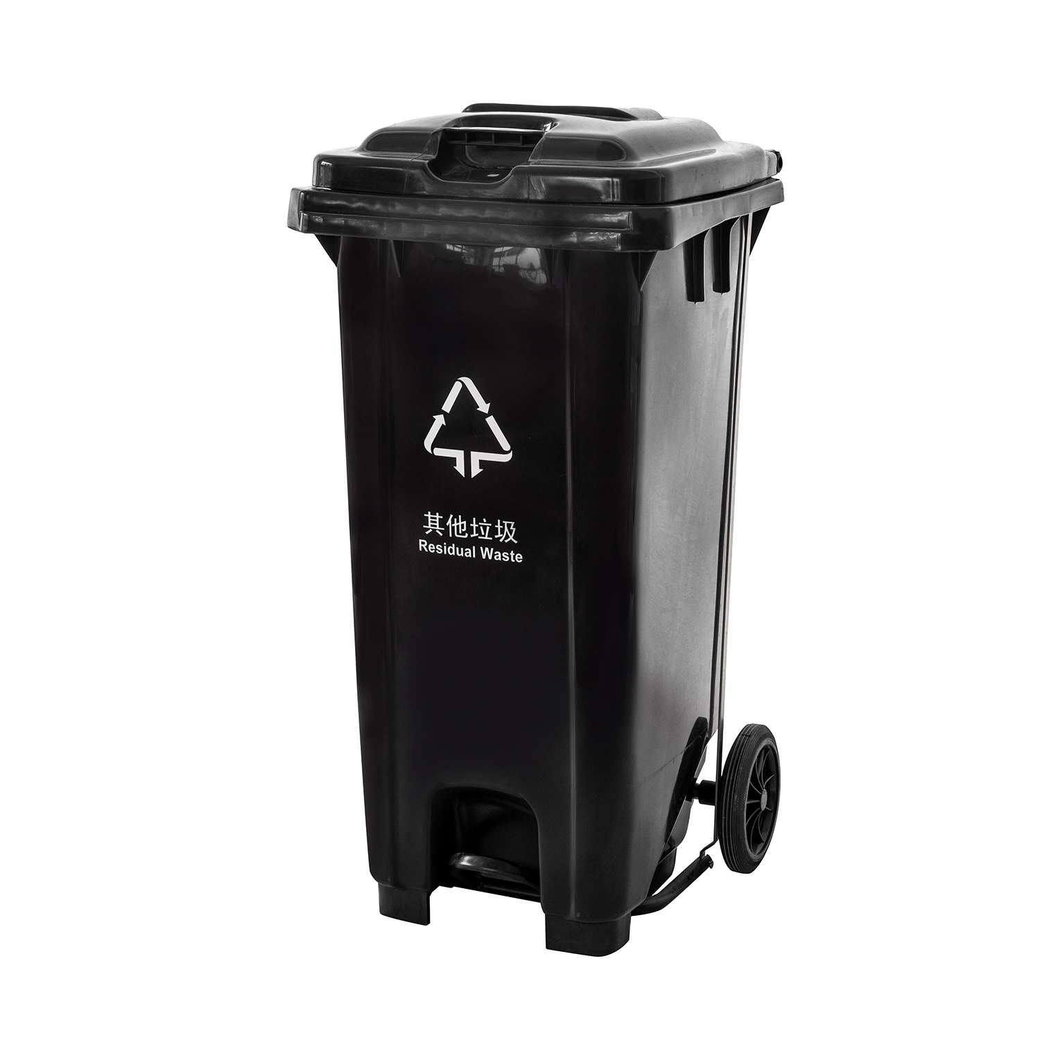 100% Virgin HDPE Environment Friendly 120L Pedal Plastic Garbage Bin 120 Liter Waste Bin with En840