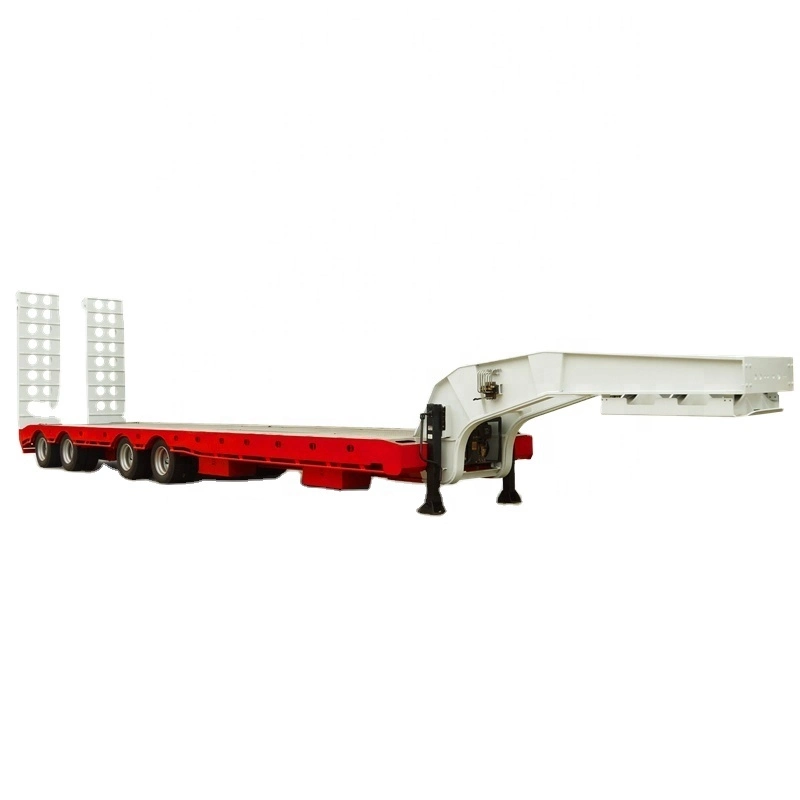 4 Axles Low Bed Deck Wide 3-3.5m Gooseneck Semi Trailer