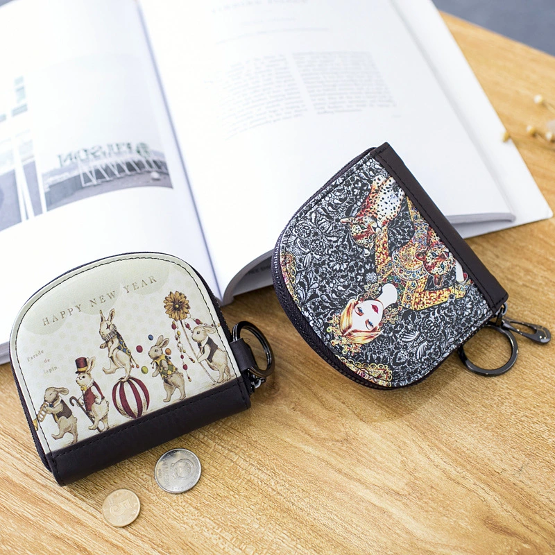 Señoras Coin Purse mujeres Estilo coreano de dibujos animados Cute Large-Capacity estudiante mujer caso clave de la bolsa de monedas