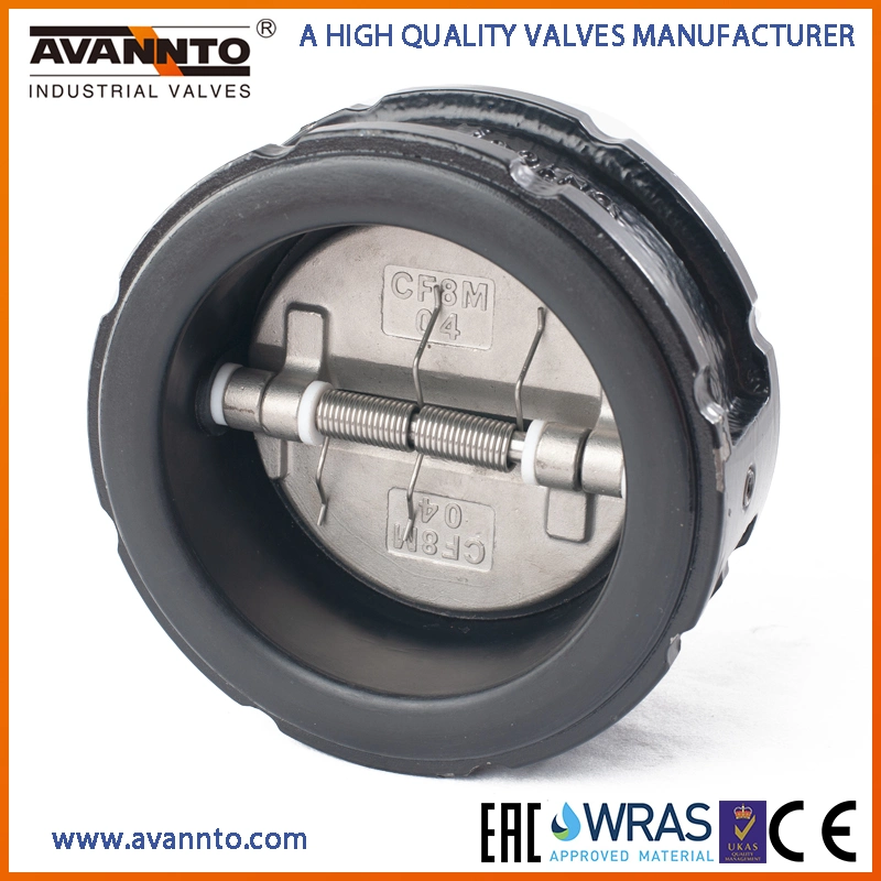 API594/ISO5752 Ductile Cast Iron Wafer Type Dual Plate Double Door Check Valves Non Reture Valve