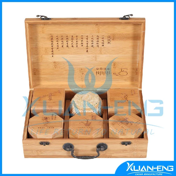 ODM Wooden Box Smoking Bamboo Stash Box with Rolling Tray Hinged Lid