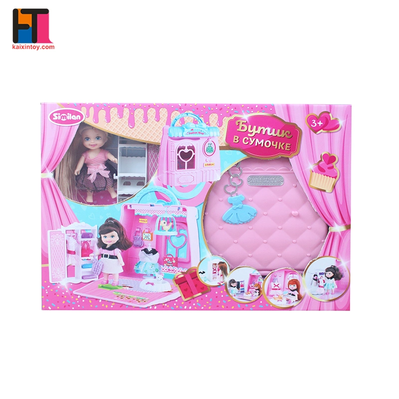 Happy Family Furniture Sets Plastic Small Doll House Toys for Girls