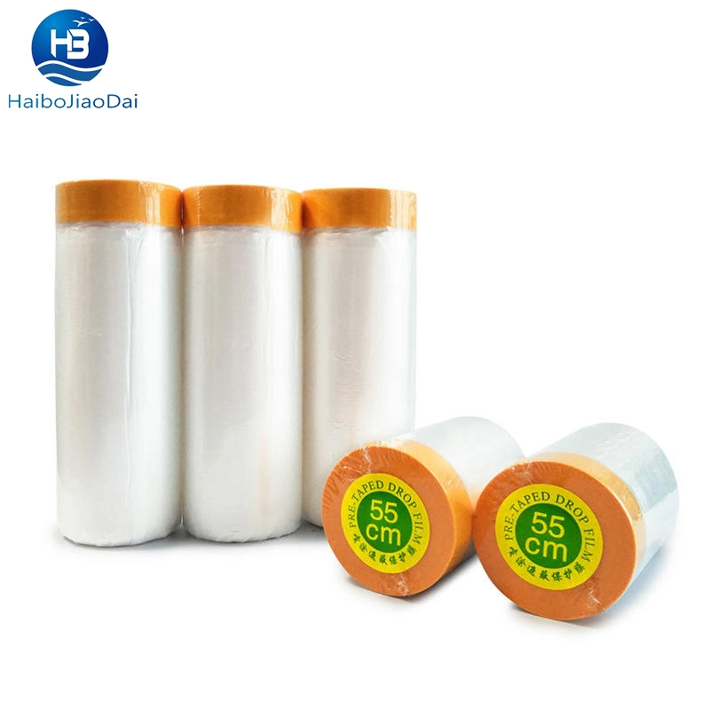 Painters Decoration Pre Taped Transparent Plastic Masking Car Automotive Auto Masking Film Price