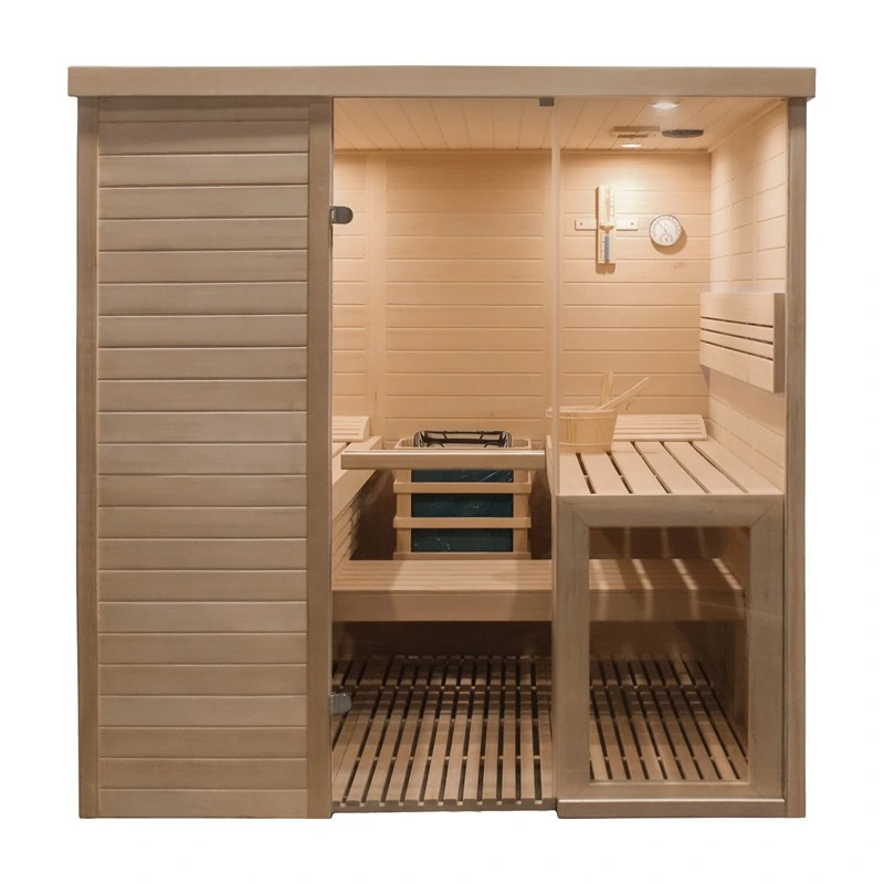 Große Traditionelle Hemlock Entspannen Dampfbad Sauna