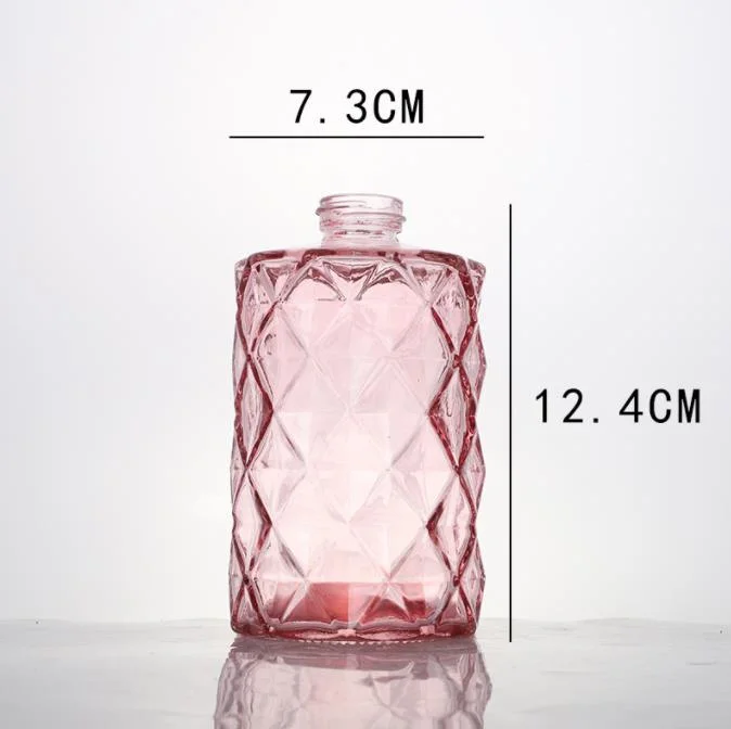 Hand Soap Bottle Diamond Shaped Glass Bottle Pressed Lotion Sealed Bottle Bath Gel Dispensing Bottle Wholesale/Supplier